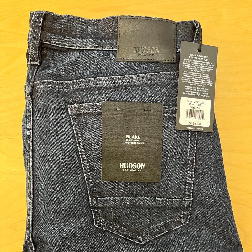 Hudson Jeans Blake Men's 34 Tucson Stretch Jeans Slim-Straight